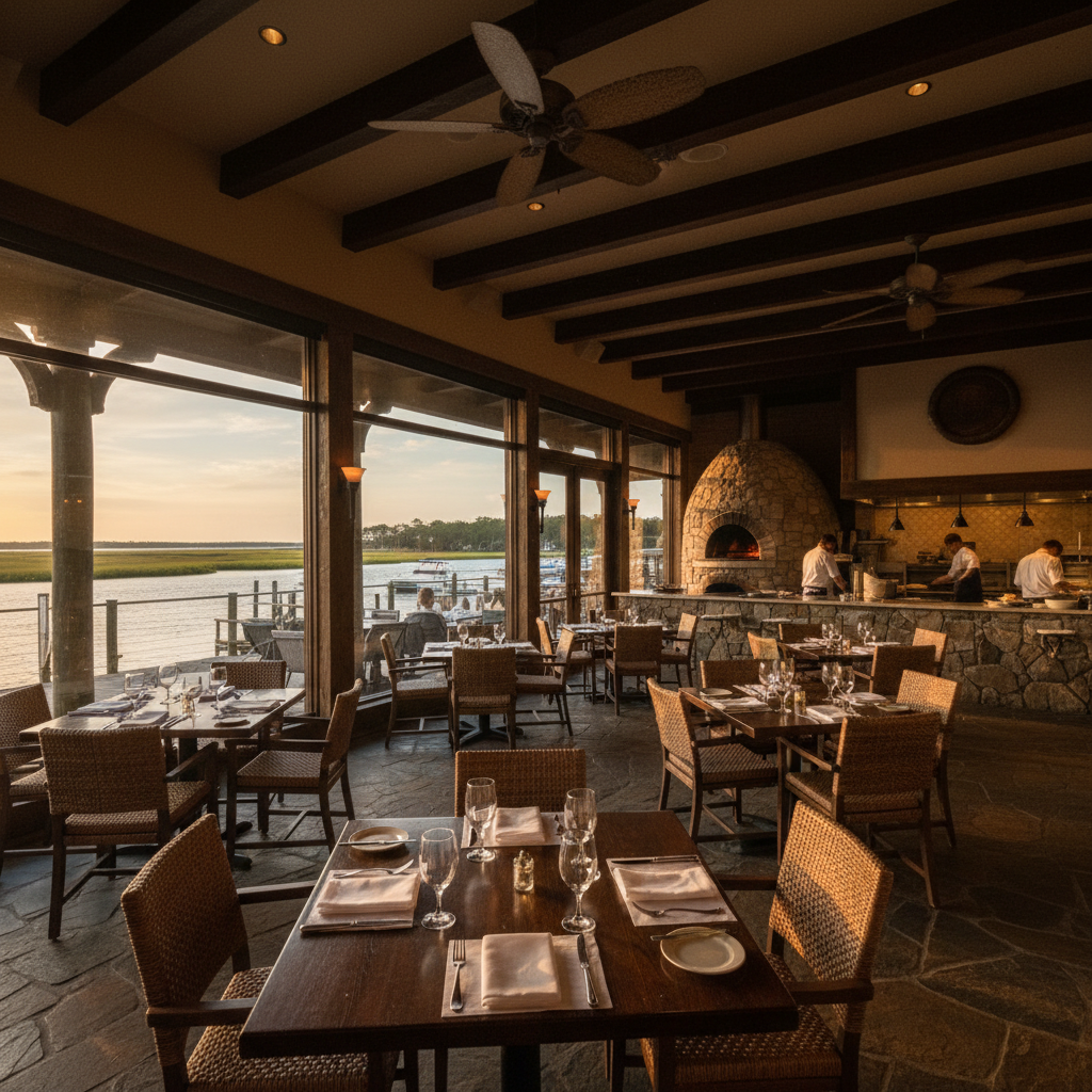 Greg Norman Australian Grille — Greg Norman Australian Grille: Barefoot Landing's waterfront dining room